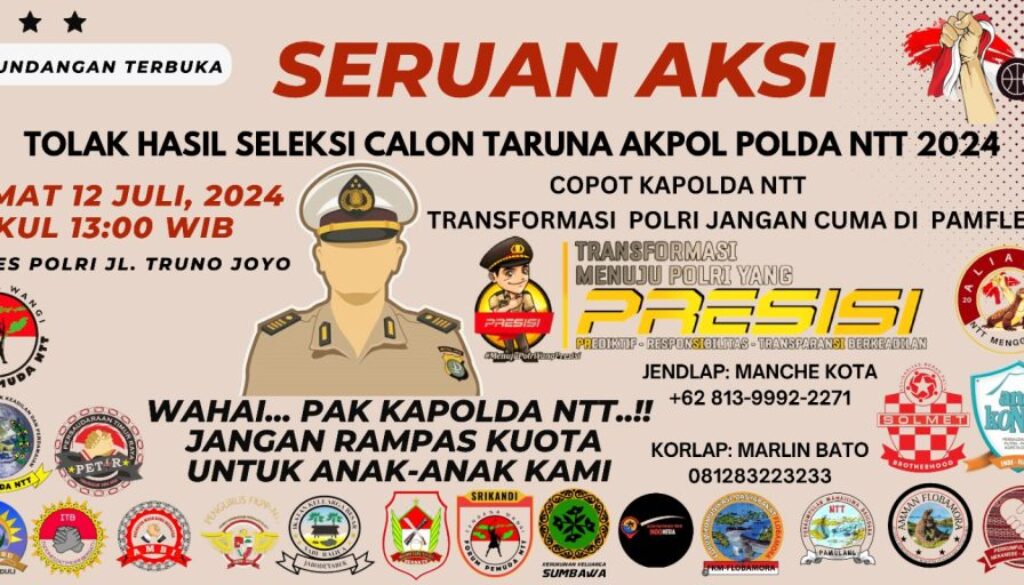 Aliansi NTT Menggugat akan Turunkan Ribuan Orang untuk Aksi Demo di Mabes Polri, Menuntut Pencopotan Kapolda NTT Daniel Silitonga